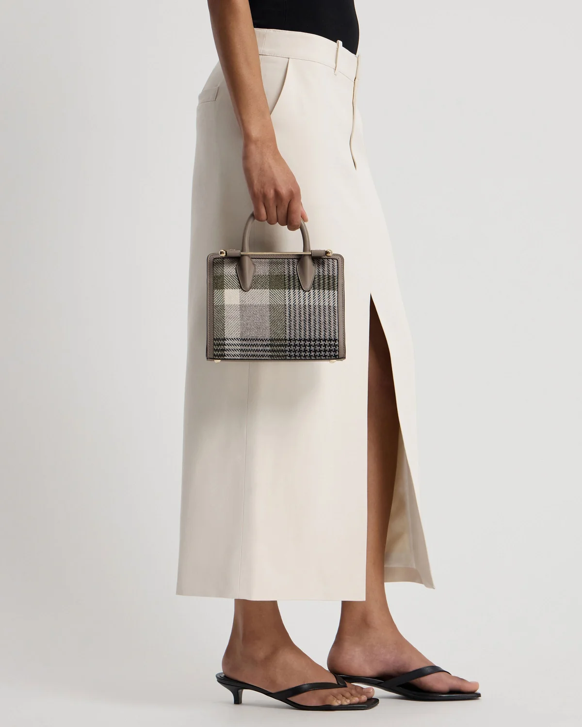 Mini Tote - Strathberry Tartan Taupe
