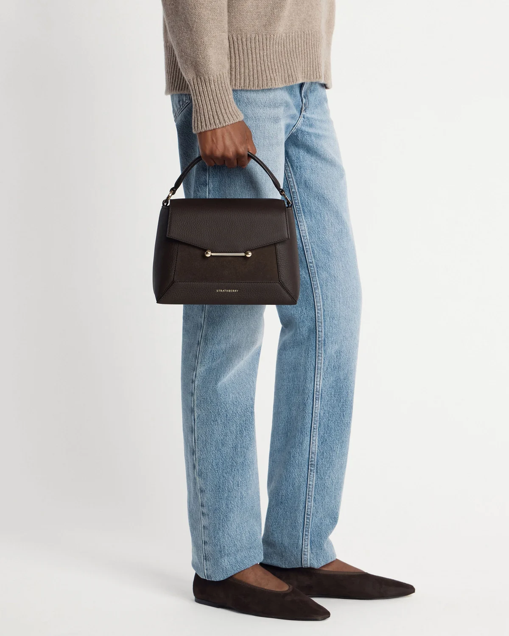 Mosaic Bag - Dark Chocolate Suede/Leather