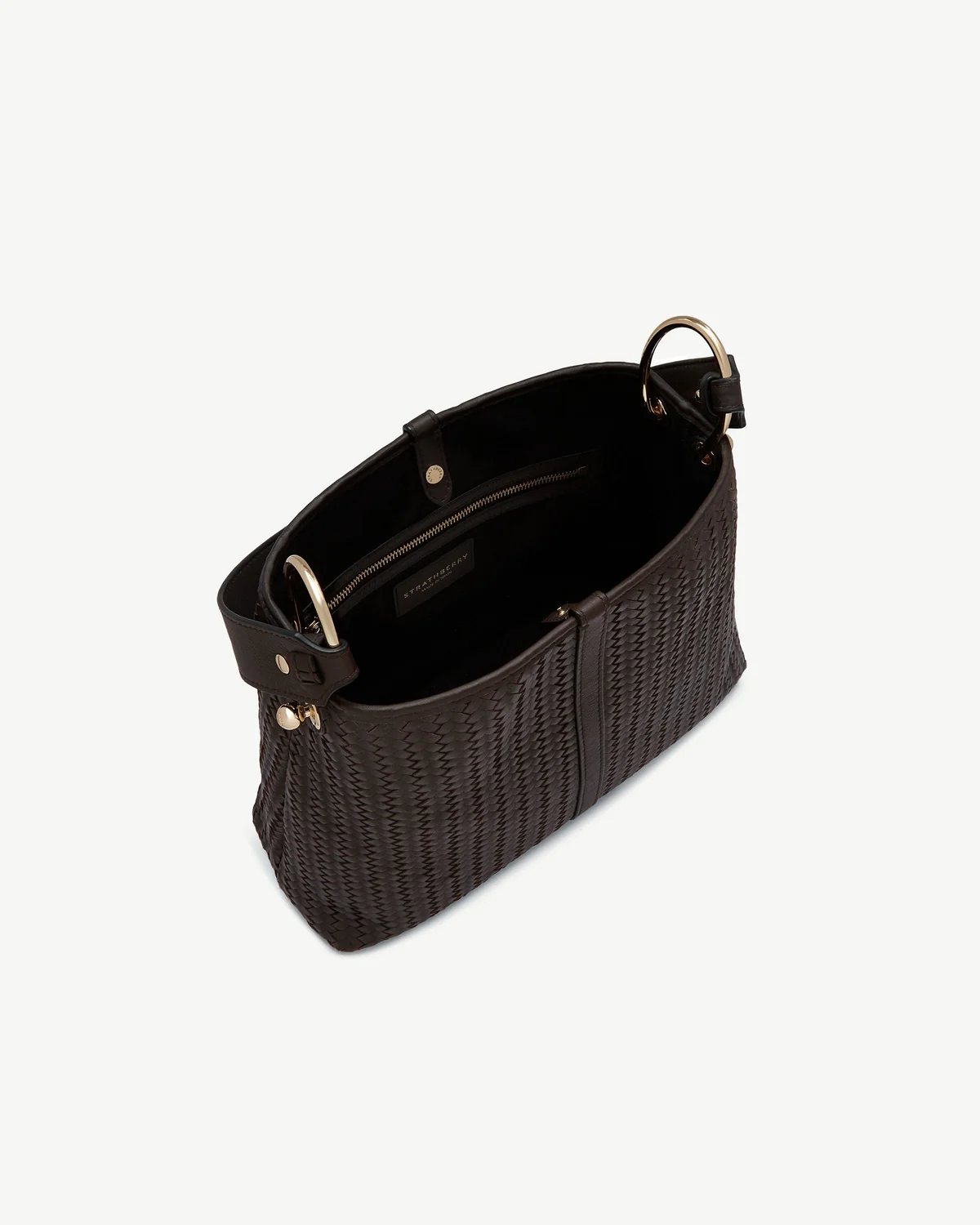 Lana Hobo - Chocolate Woven Leather