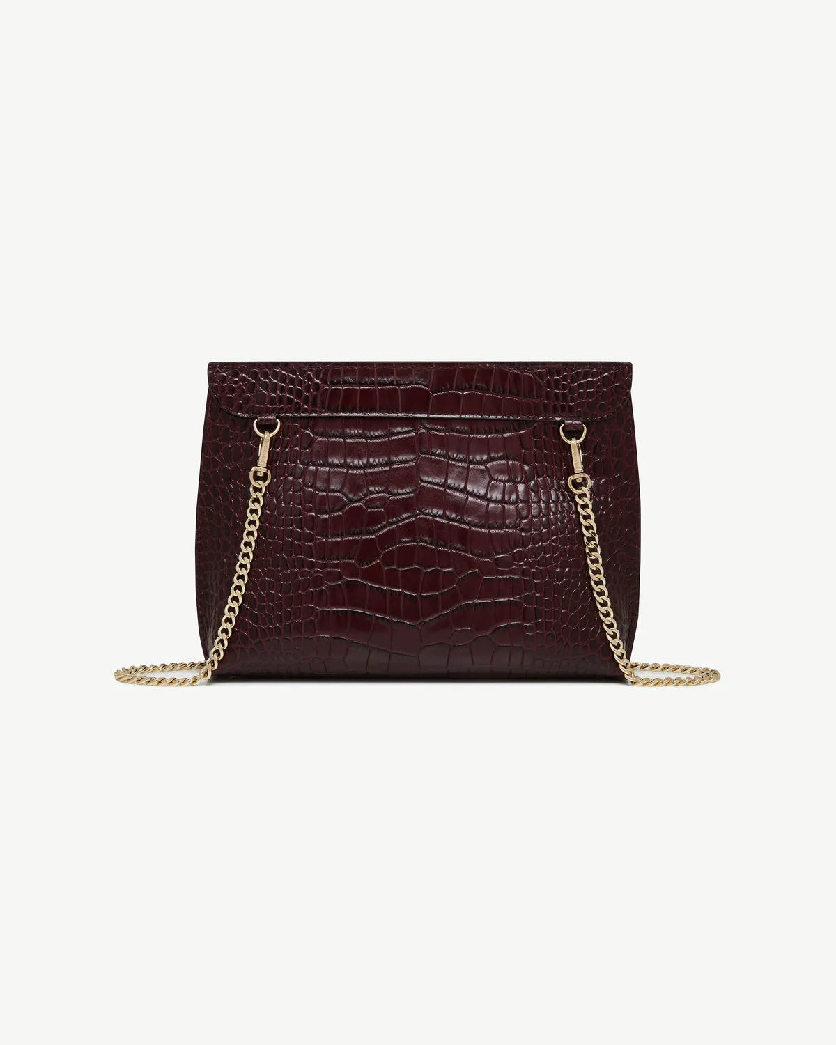 Stylist - Croc-Embossed Leather Burgundy