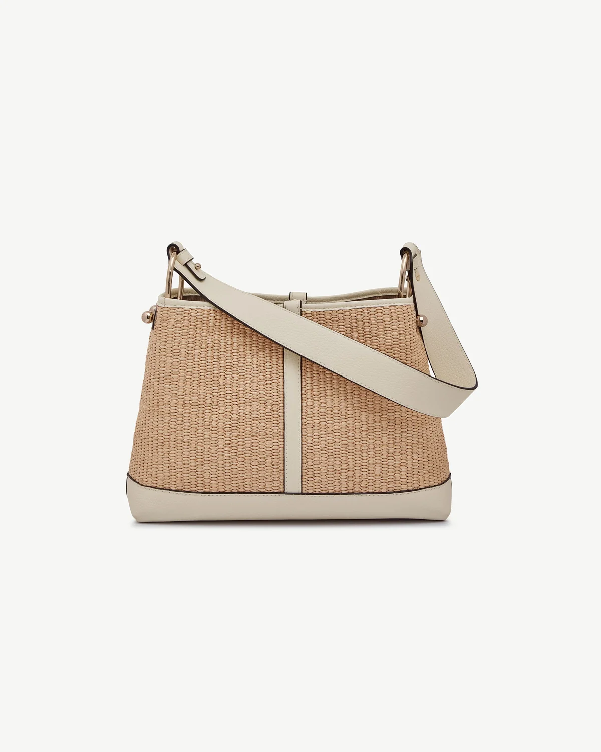 Lana Hobo - Vanilla/Natural Raffia