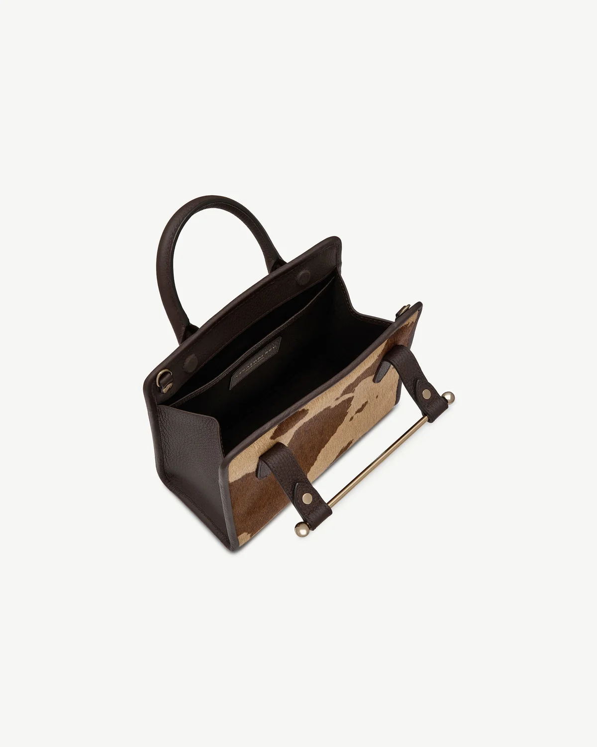 Mini Tote - Sand/Espresso Spot Print
