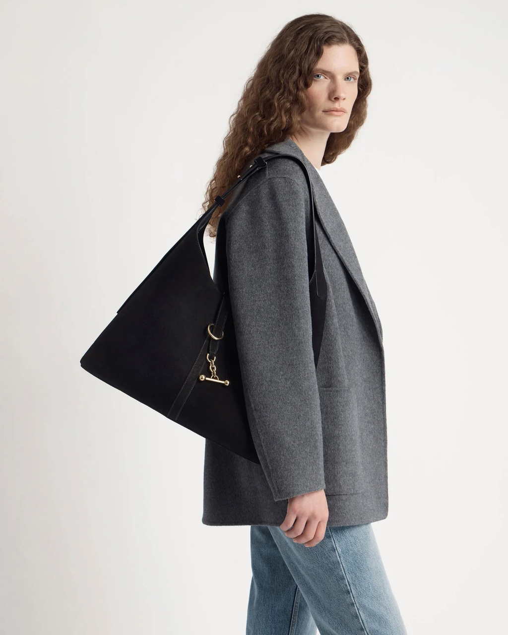 Kite Hobo Maxi - Black Suede