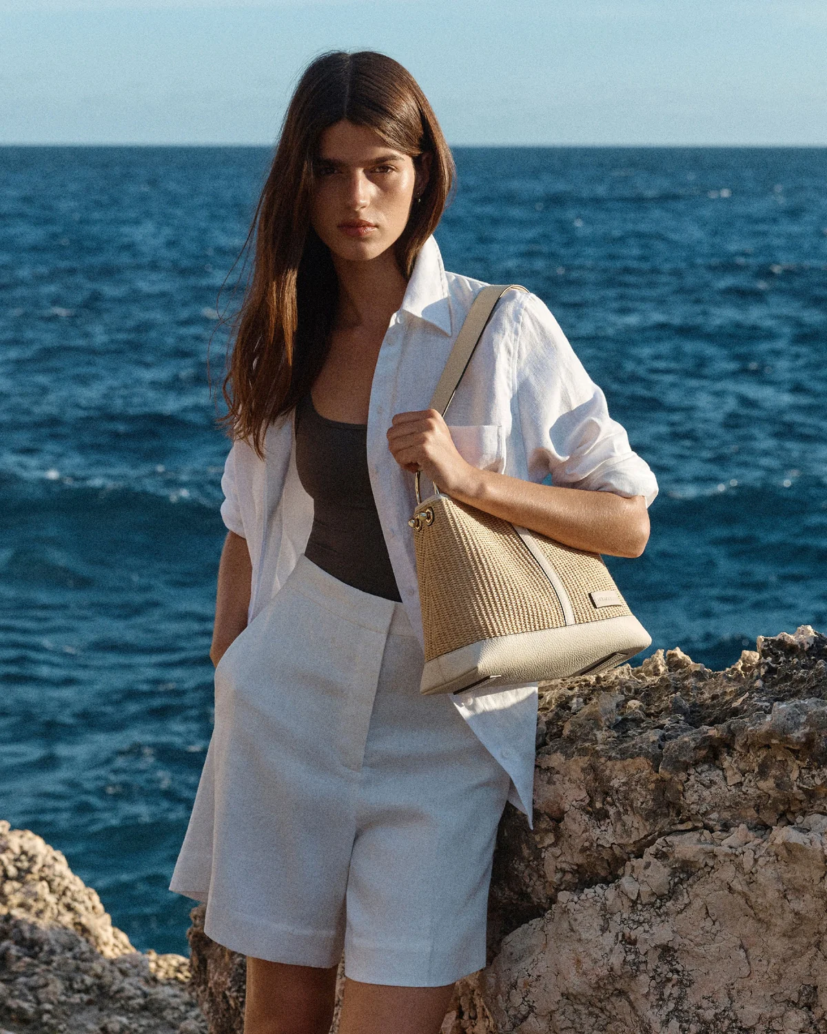 Lana Hobo - Vanilla/Natural Raffia