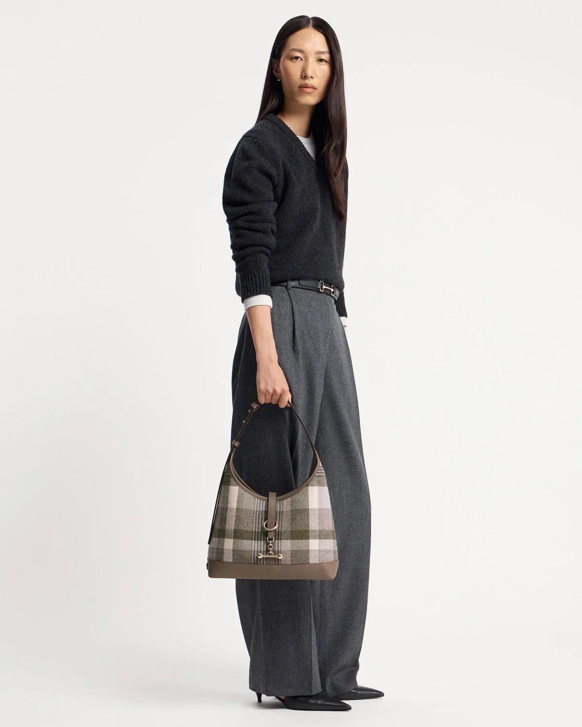 Kite Hobo - Strathberry Tartan Taupe