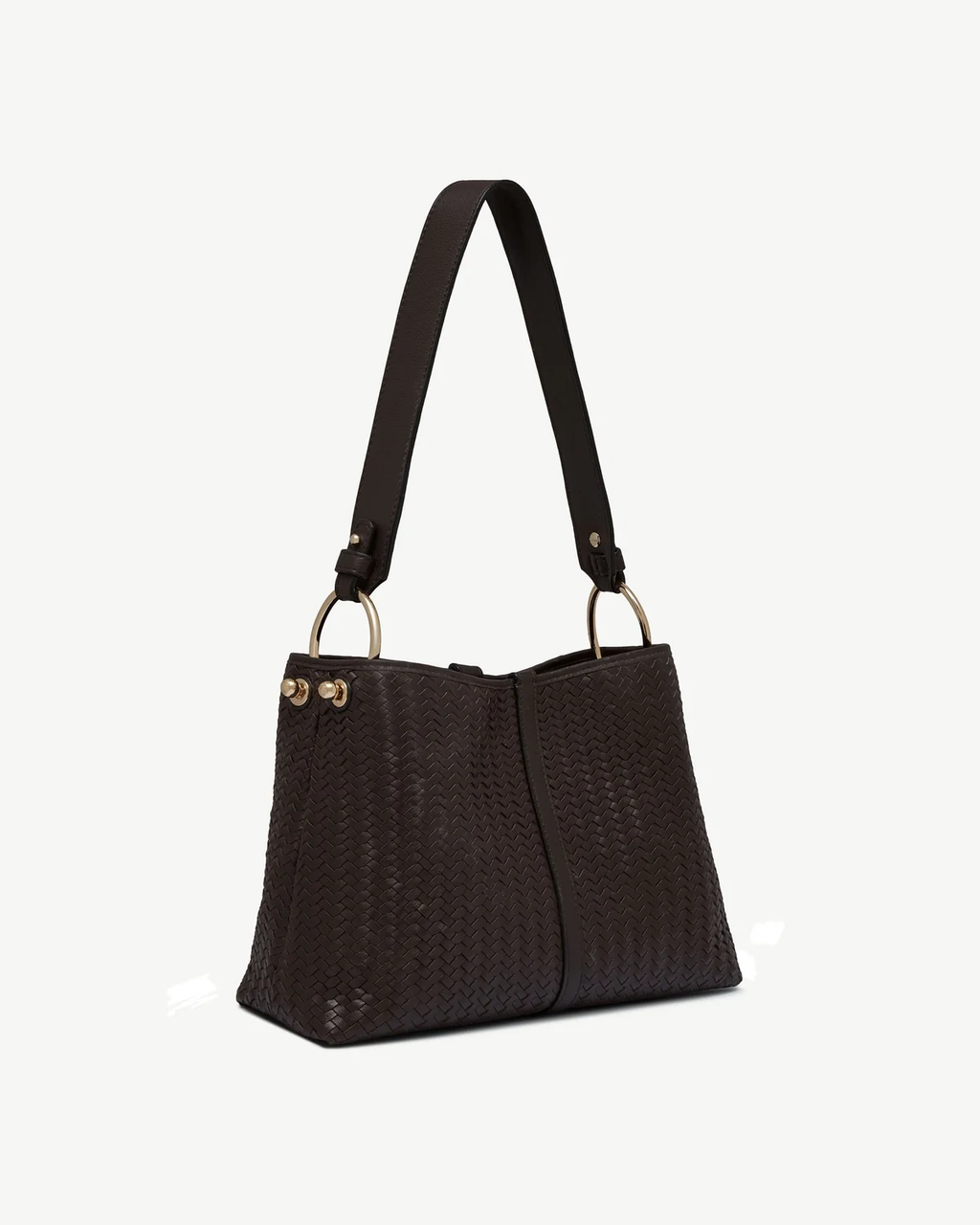 Lana Hobo - Chocolate Woven Leather