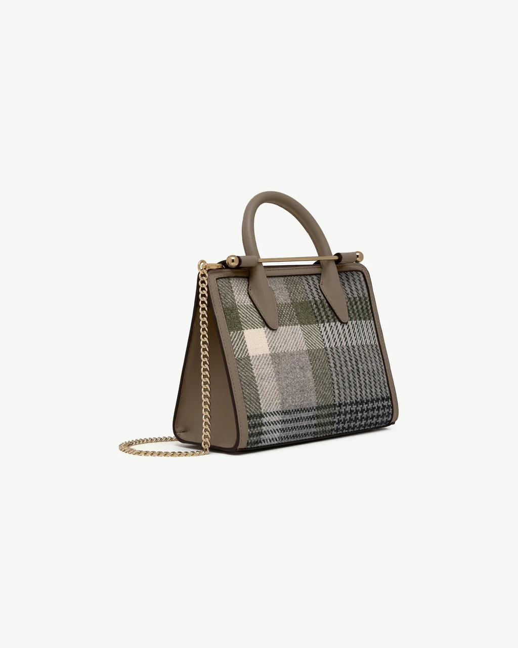 Mini Tote - Strathberry Tartan Taupe