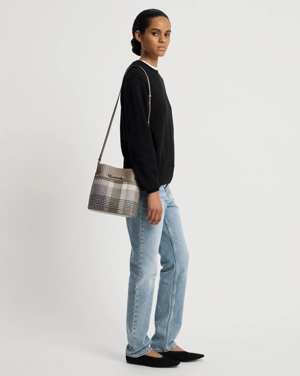 Corda Bucket - Strathberry Tartan Taupe