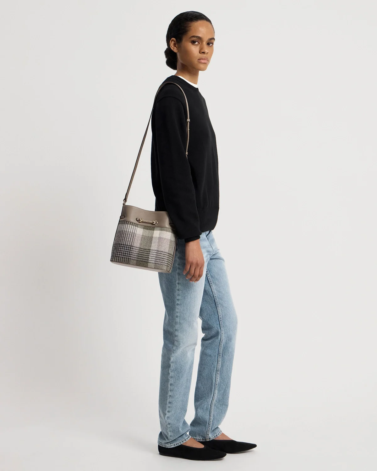 Corda Bucket - Strathberry Tartan Taupe