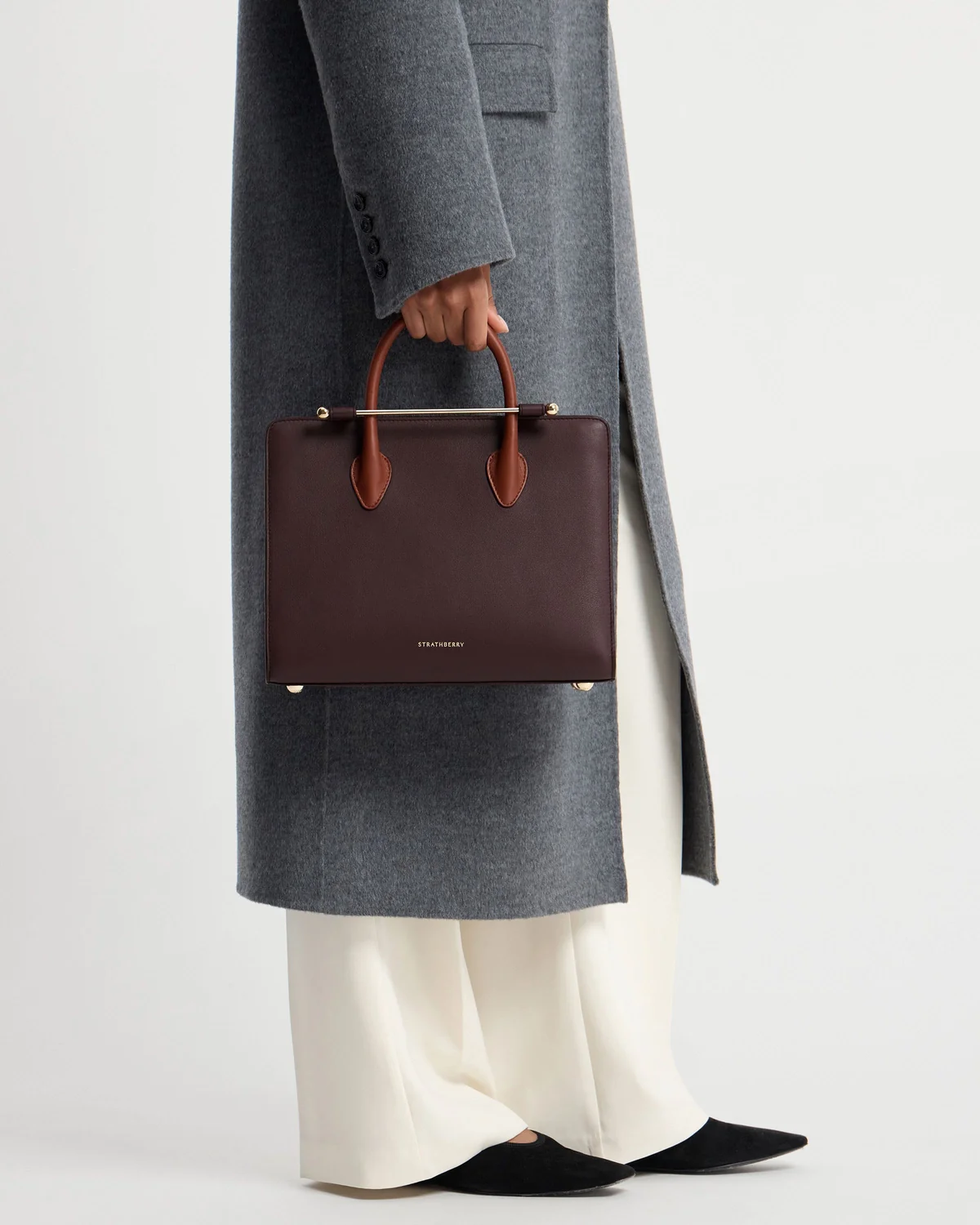 Midi Tote - Burgundy/Walnut/Chestnut