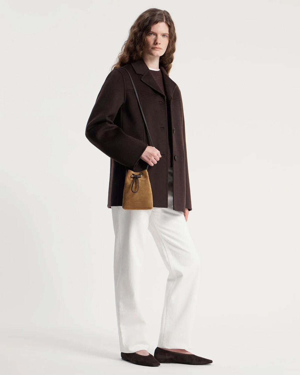 Osette Midi Pouch - Toffee Suede/Espresso