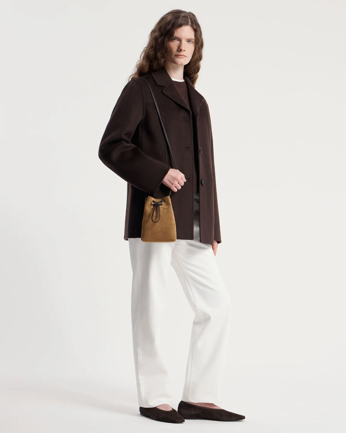 Osette Midi Pouch - Toffee Suede/Espresso