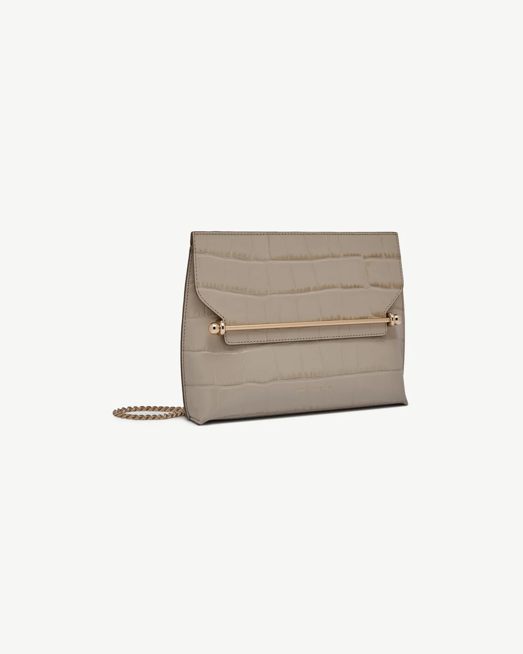 Stylist - Croc-Embossed Leather Light Taupe