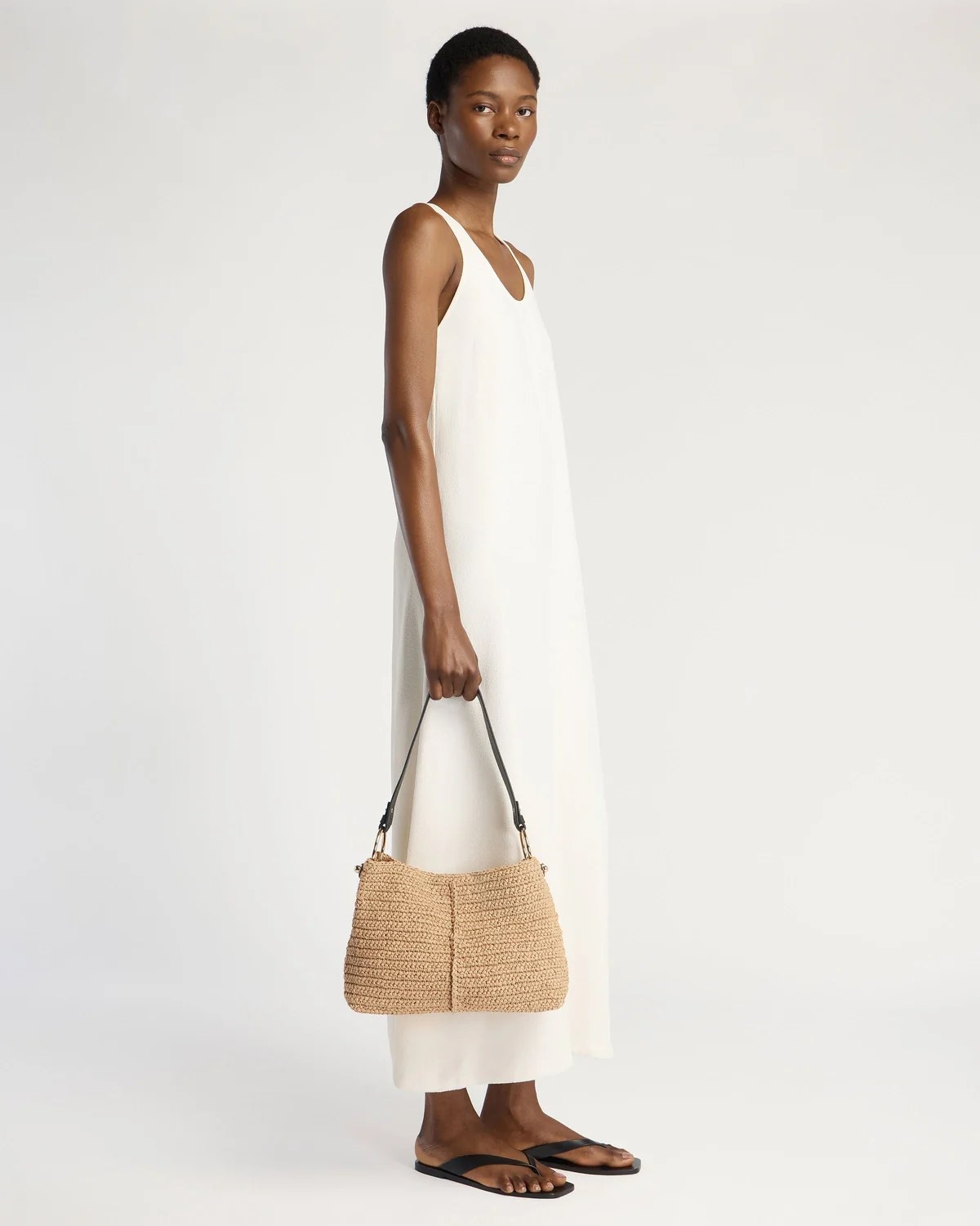 Lana Hobo - Raffia/Black