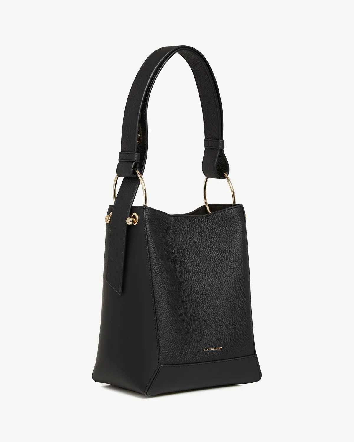 Lana Midi Bucket Bag - Black