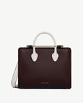 Midi Tote - Burgundy/Navy/Vanilla