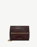 Stylist - Croc-Embossed Leather Burgundy