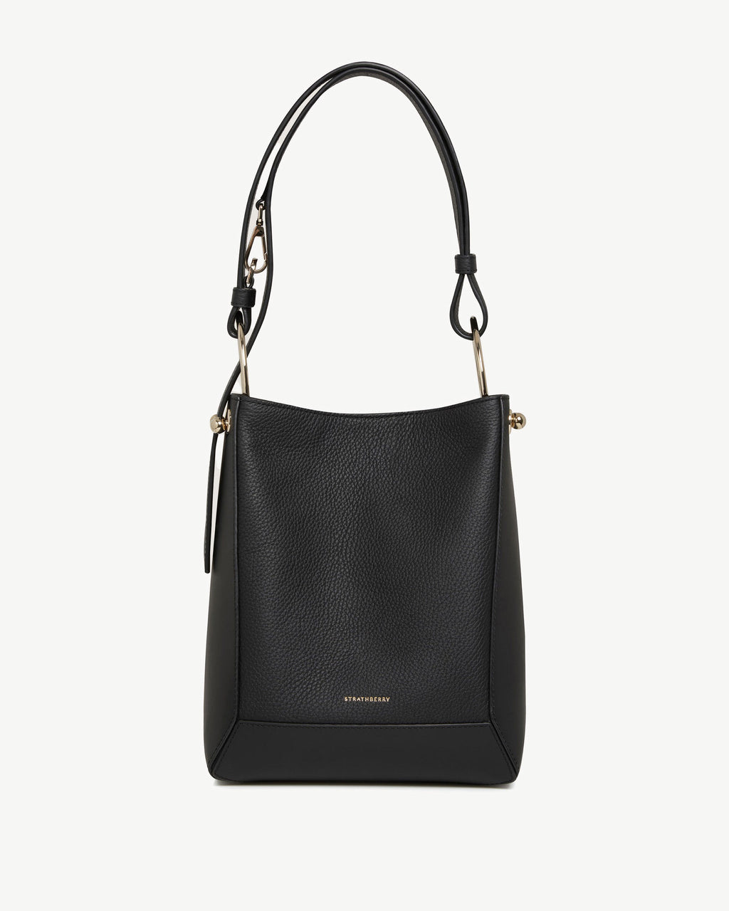 Lana Midi Bucket Bag - Black