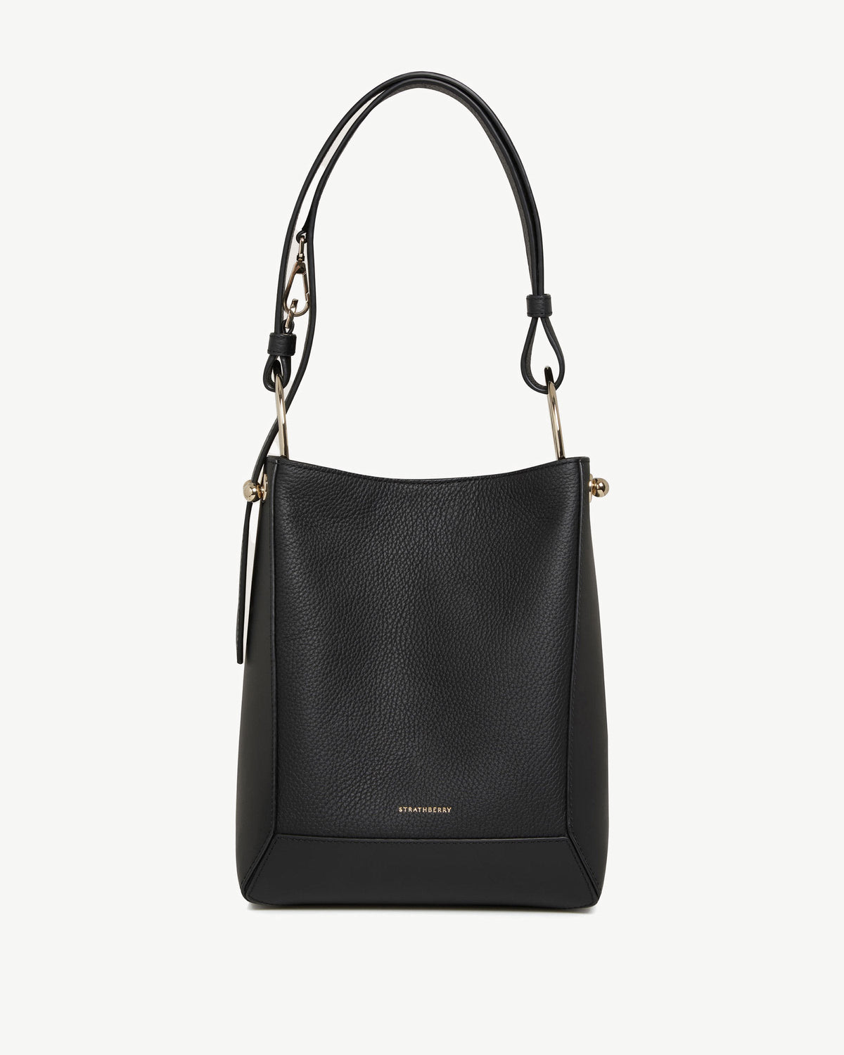 Lana Midi Bucket Bag - Black