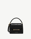 Mosaic Nano - Soft Croc-Embossed Leather Black