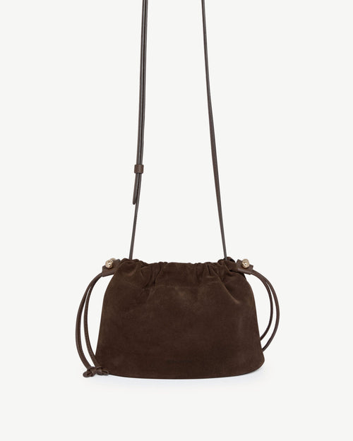 Charlotte Drawstring - Chocolate Suede