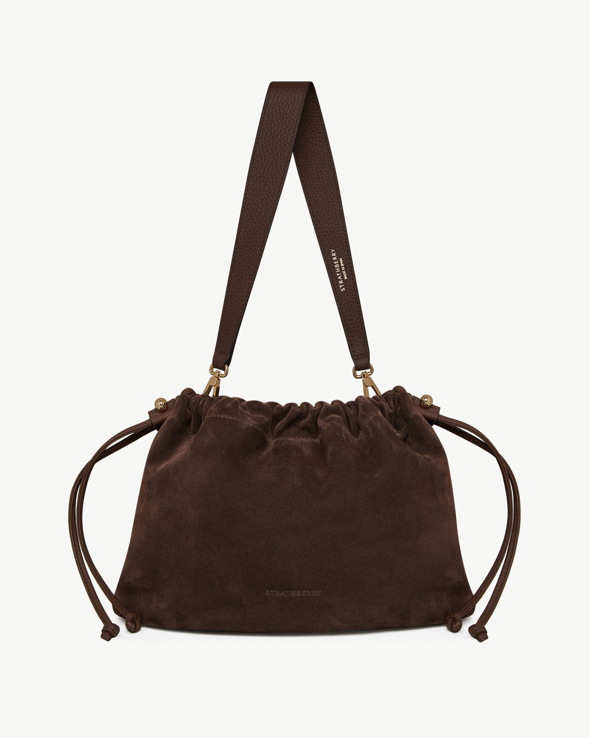 Charlotte Midi Drawstring - Chocolate Suede