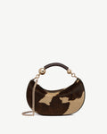 Crescent Moon Mini - Sand/Espresso Spot Print