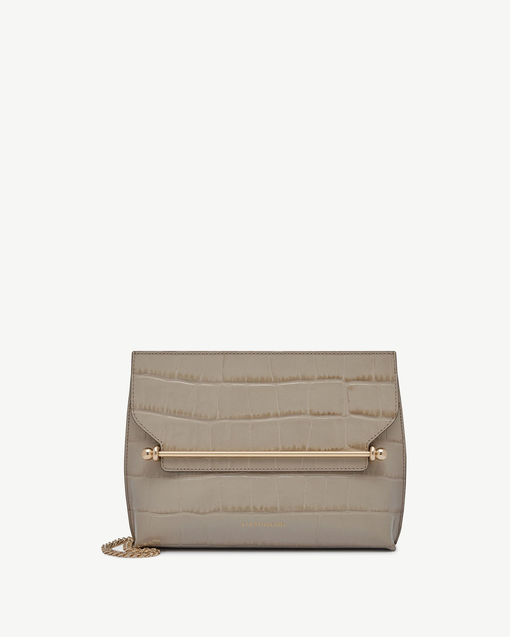 Stylist - Croc-Embossed Leather Light Taupe