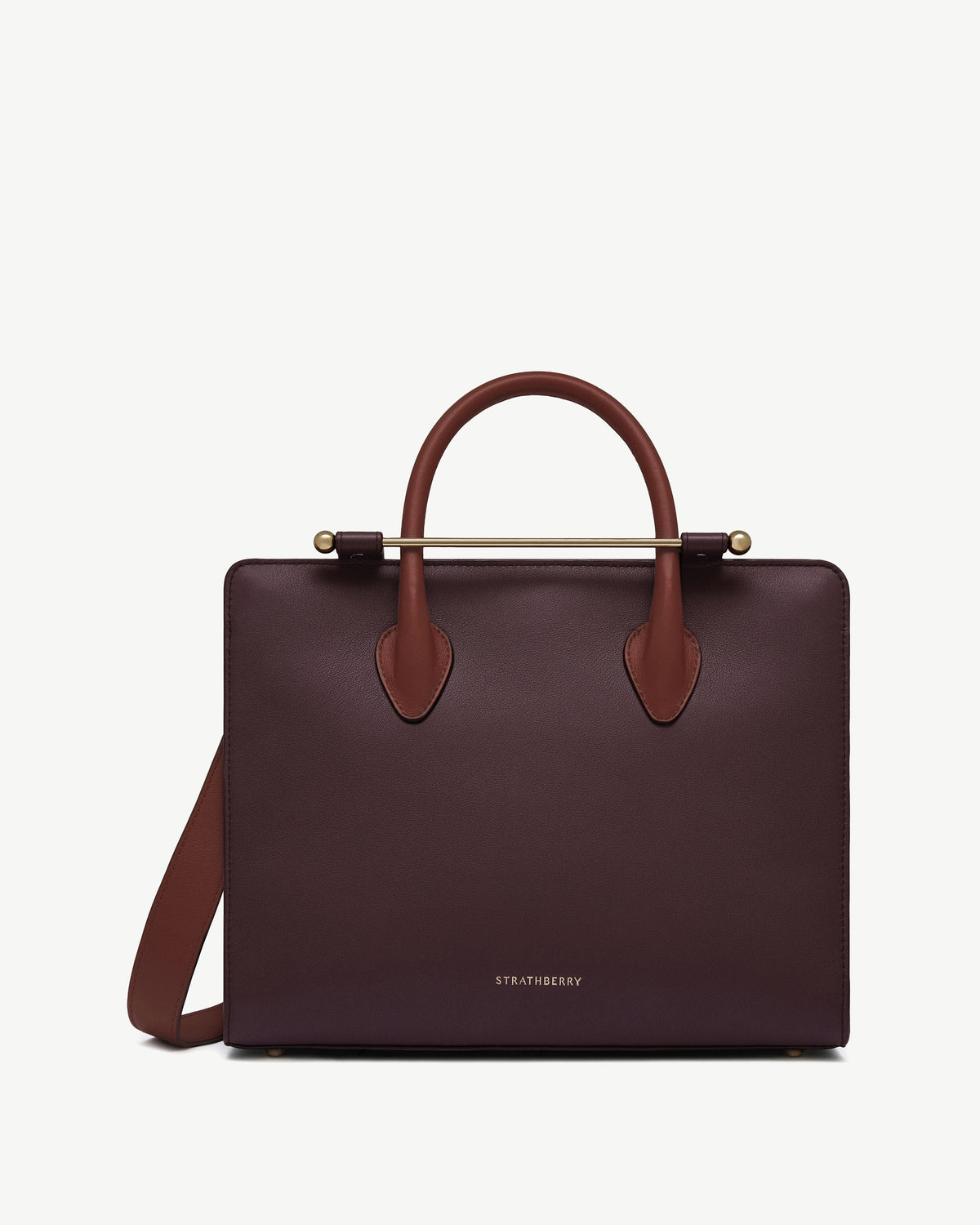 Midi Tote - Burgundy/Walnut/Chestnut