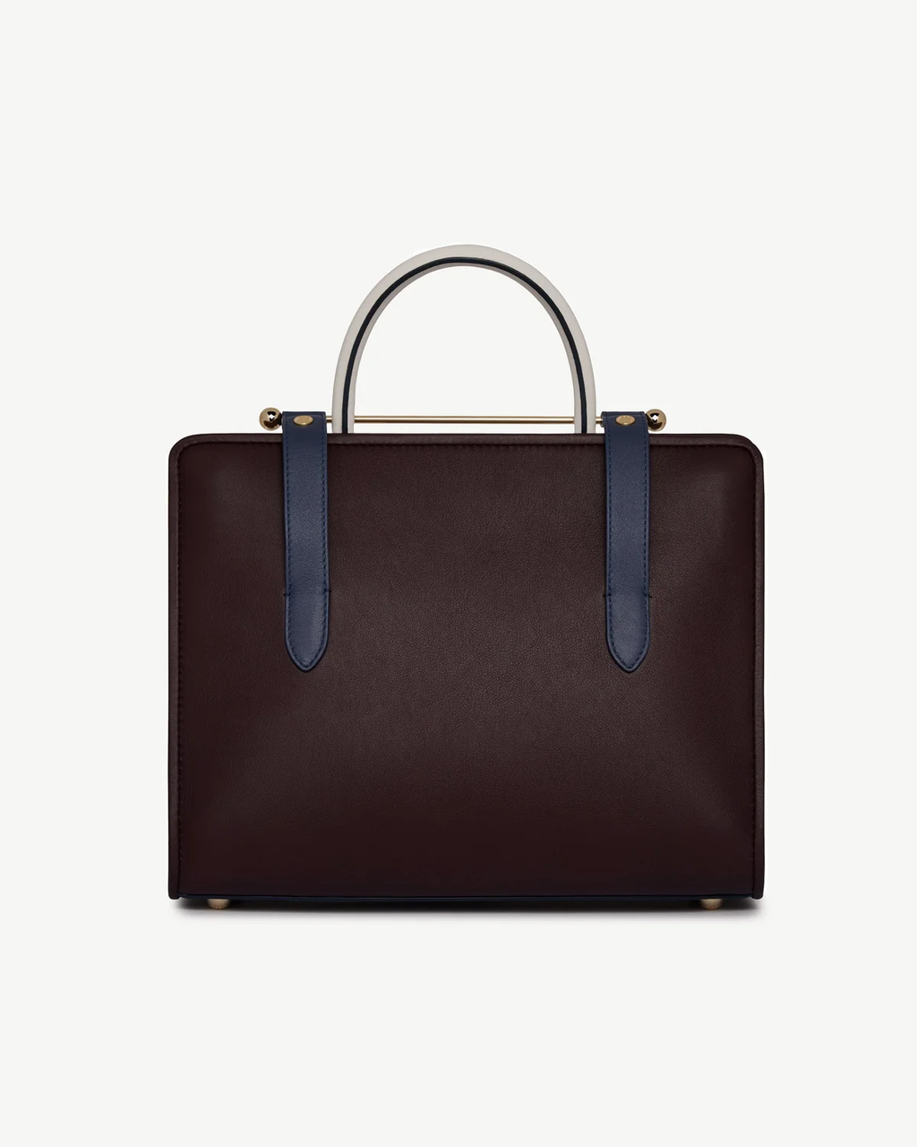 Midi Tote - Burgundy/Navy/Vanilla