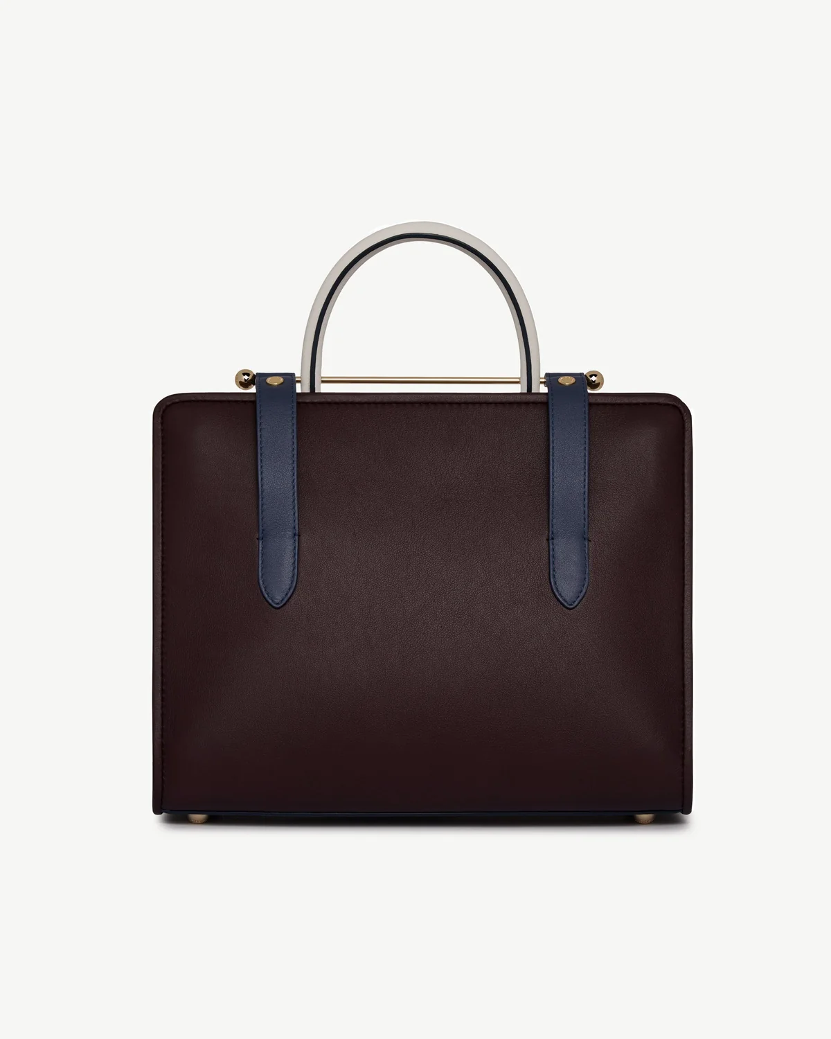 Midi Tote - Burgundy/Navy/Vanilla