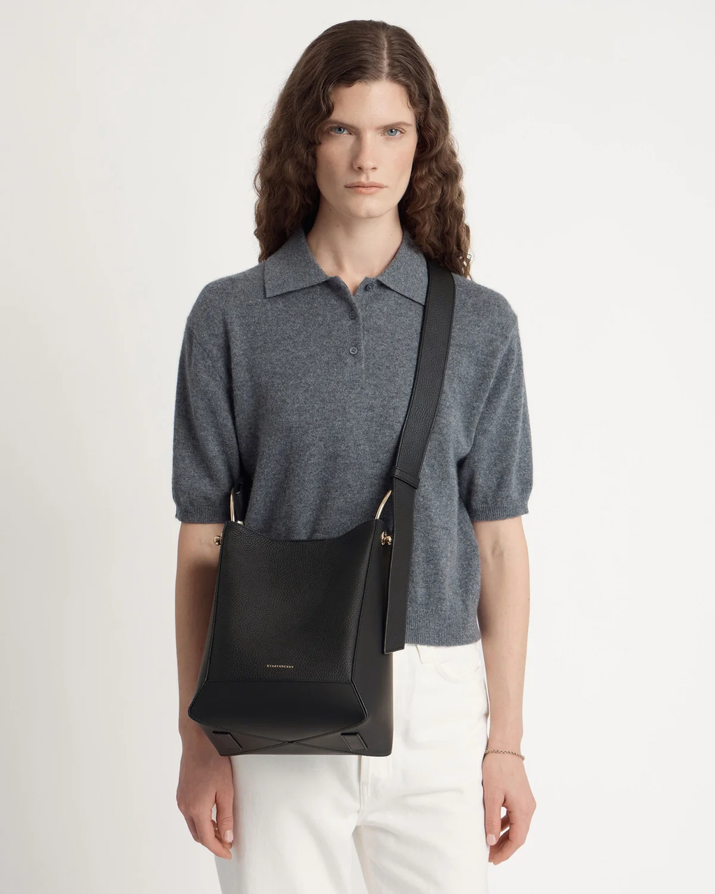 Lana Midi Bucket Bag - Black