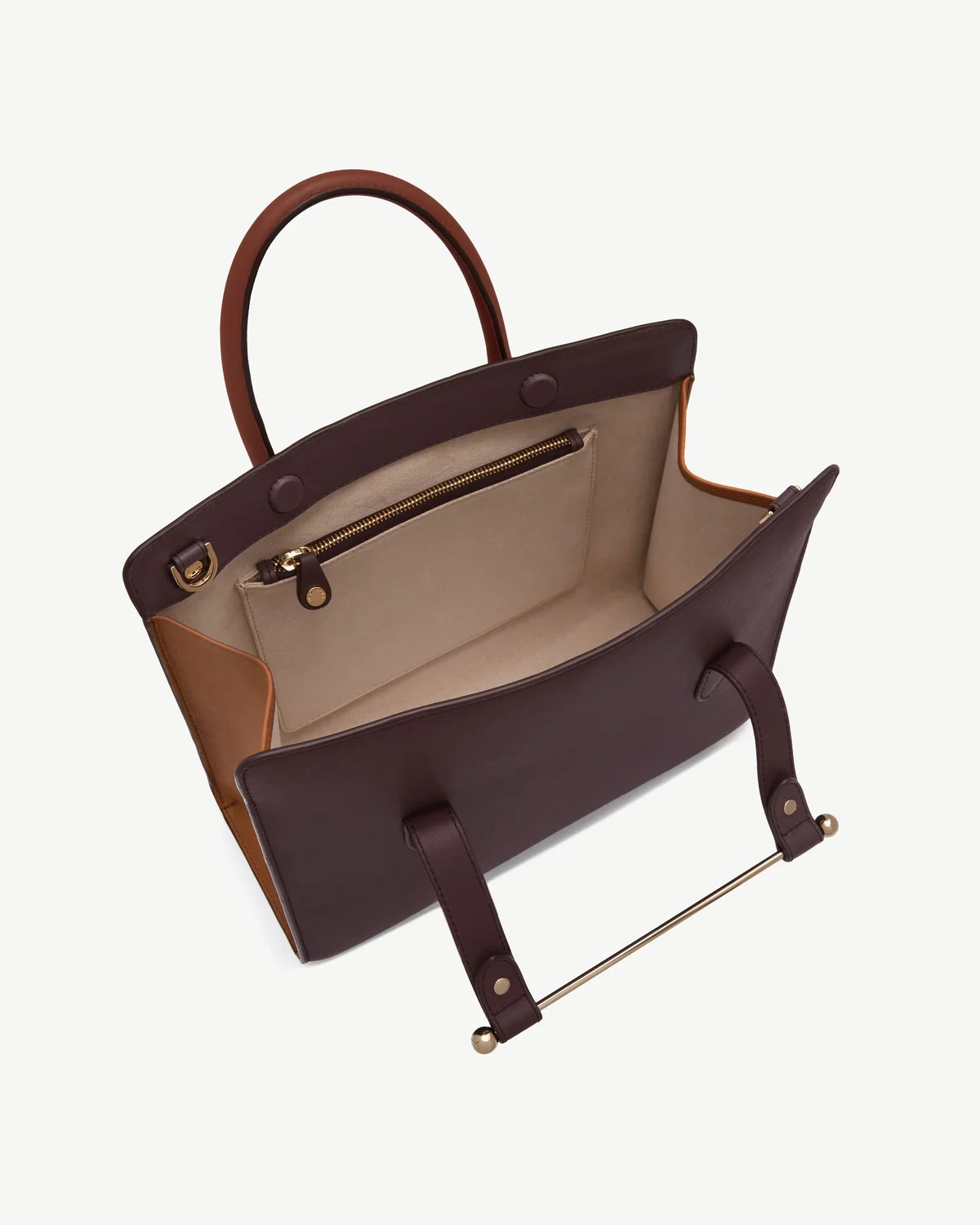 Midi Tote - Burgundy/Walnut/Chestnut