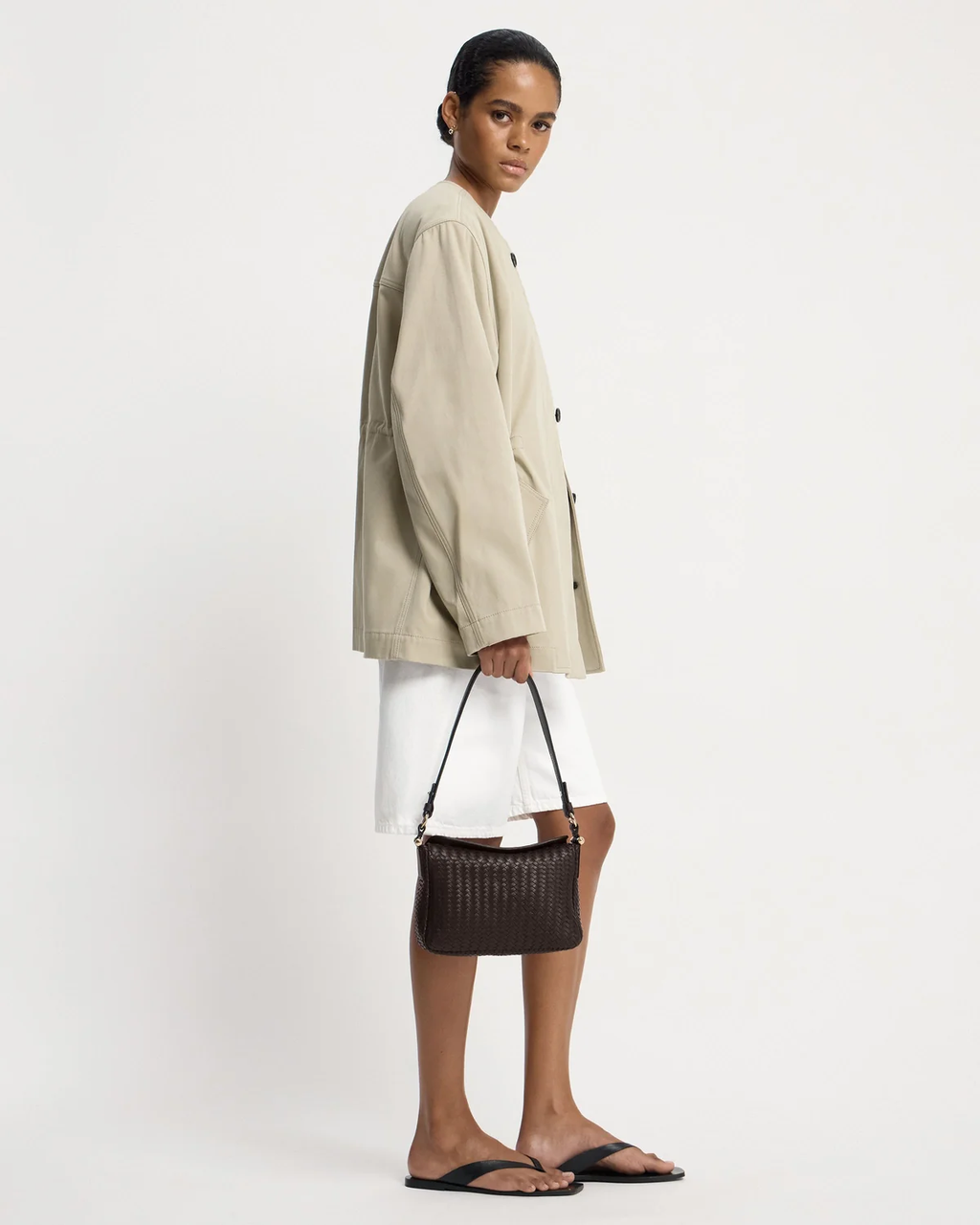 Sway - Chocolate Woven Leather