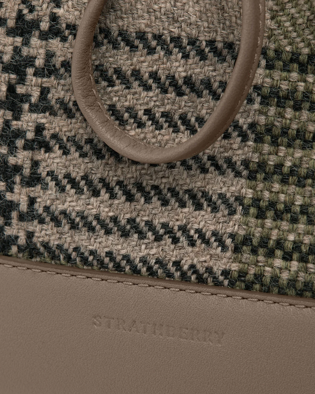 Osette Midi Pouch - Strathberry Tartan Taupe