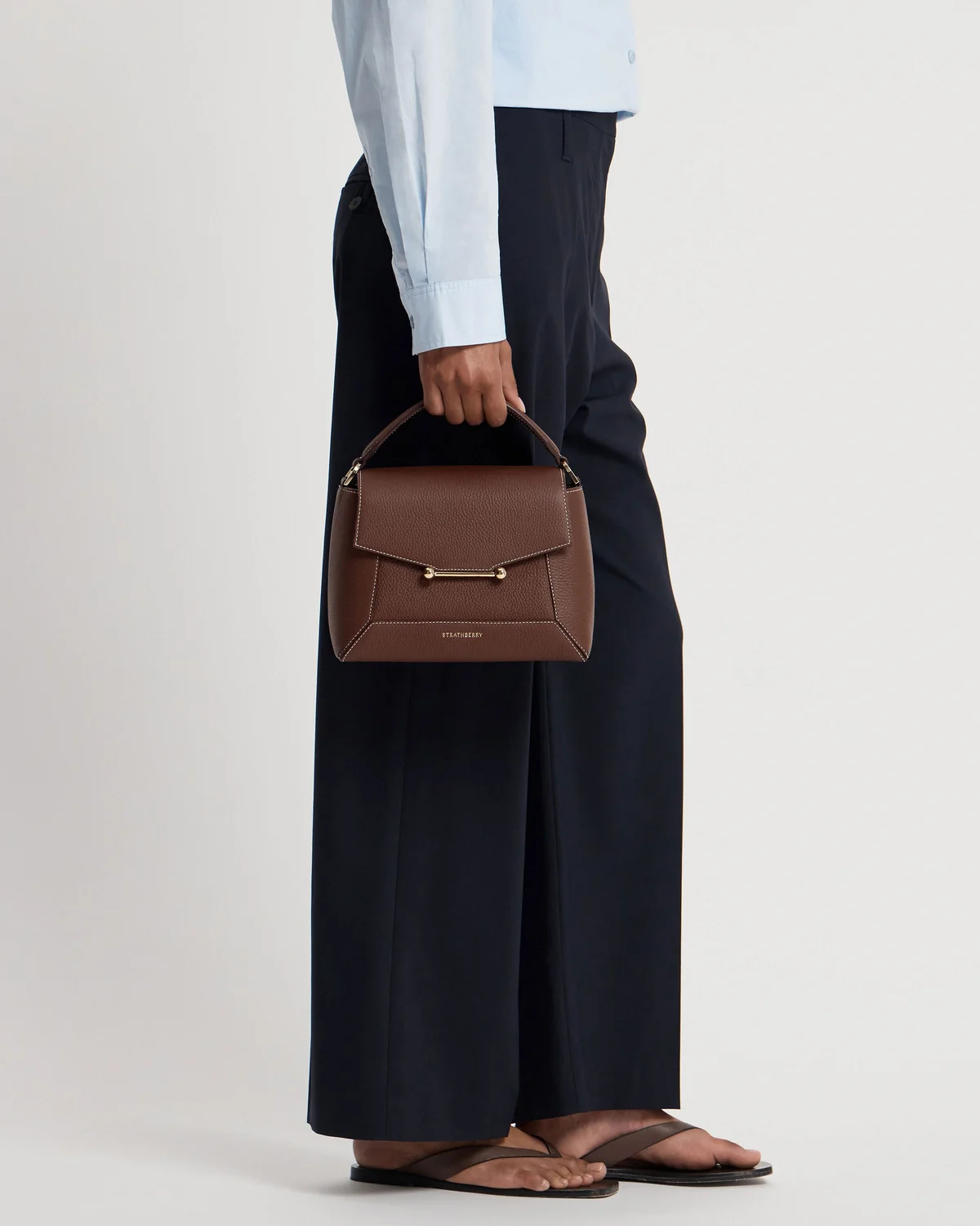 Mosaic Bag - Chocolate with Vanilla Stitch