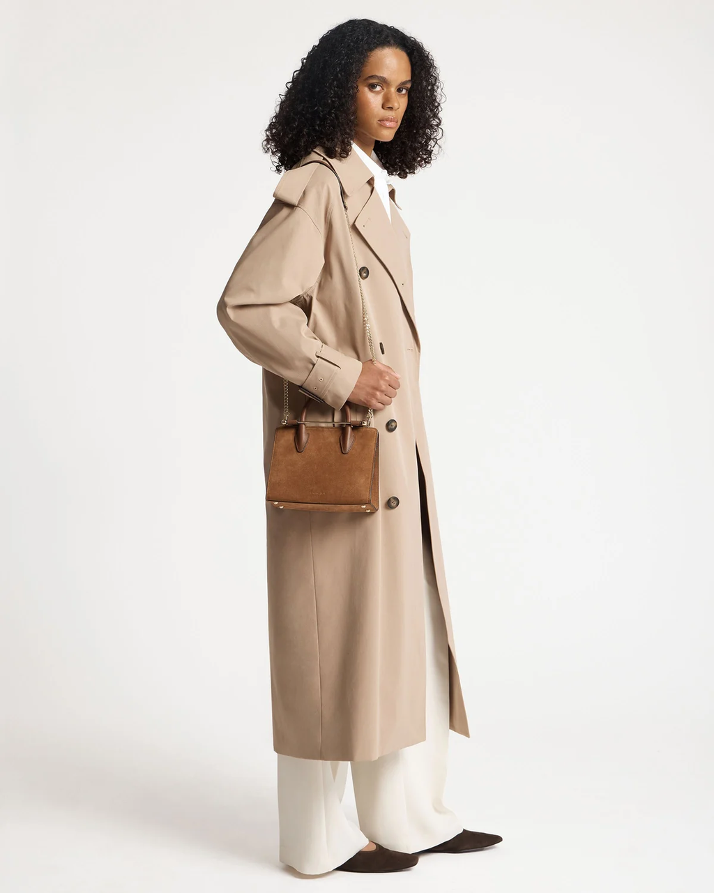 Mini Tote - Tan Suede