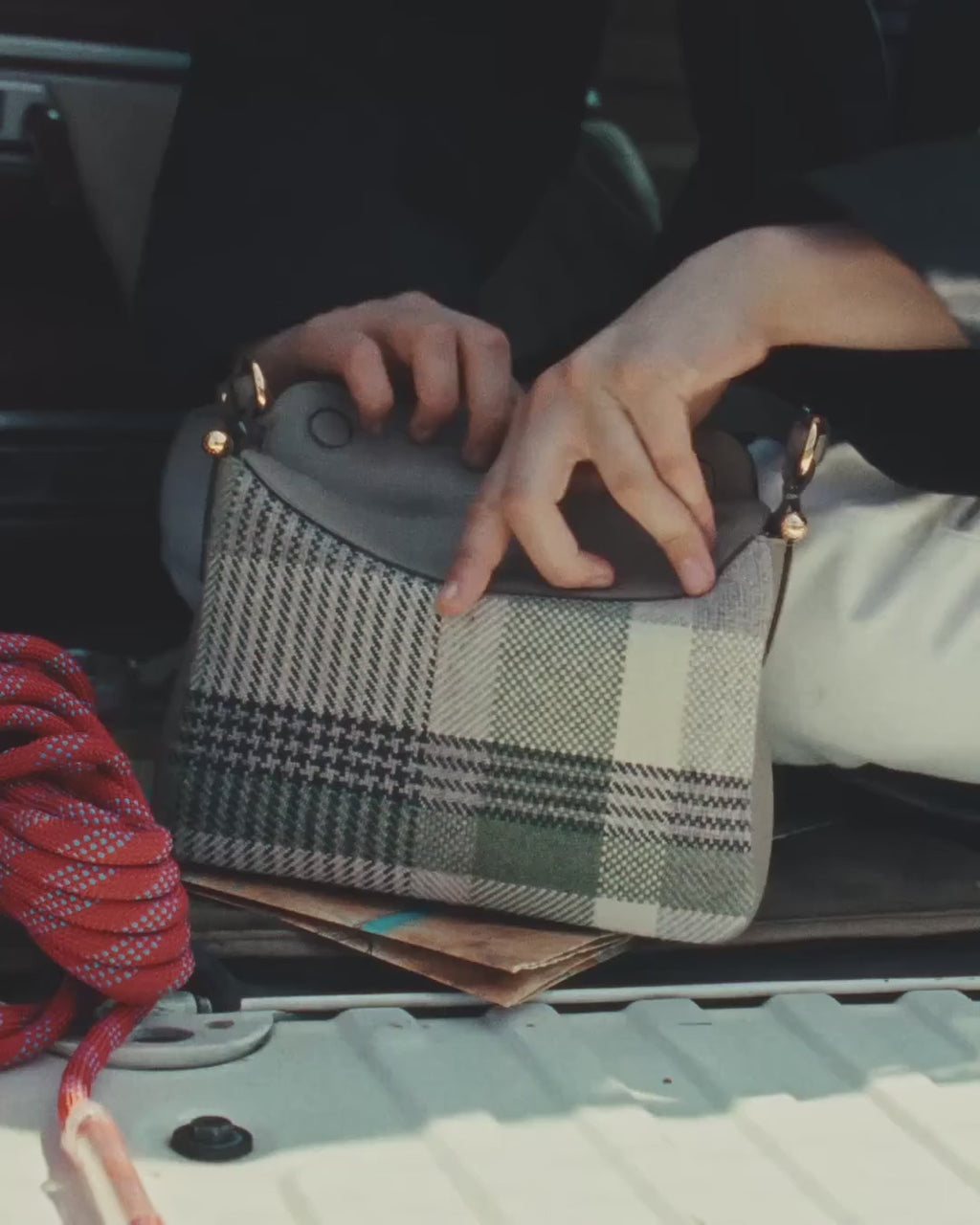 Sway - Strathberry Tartan Taupe