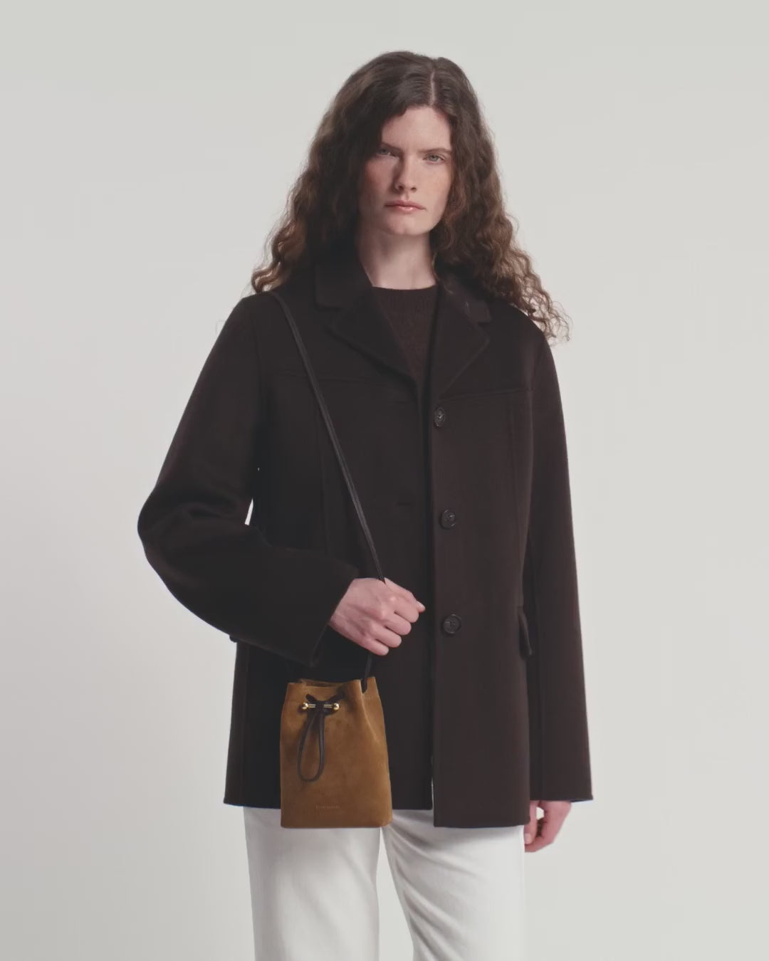Osette Midi Pouch - Toffee Suede/Espresso