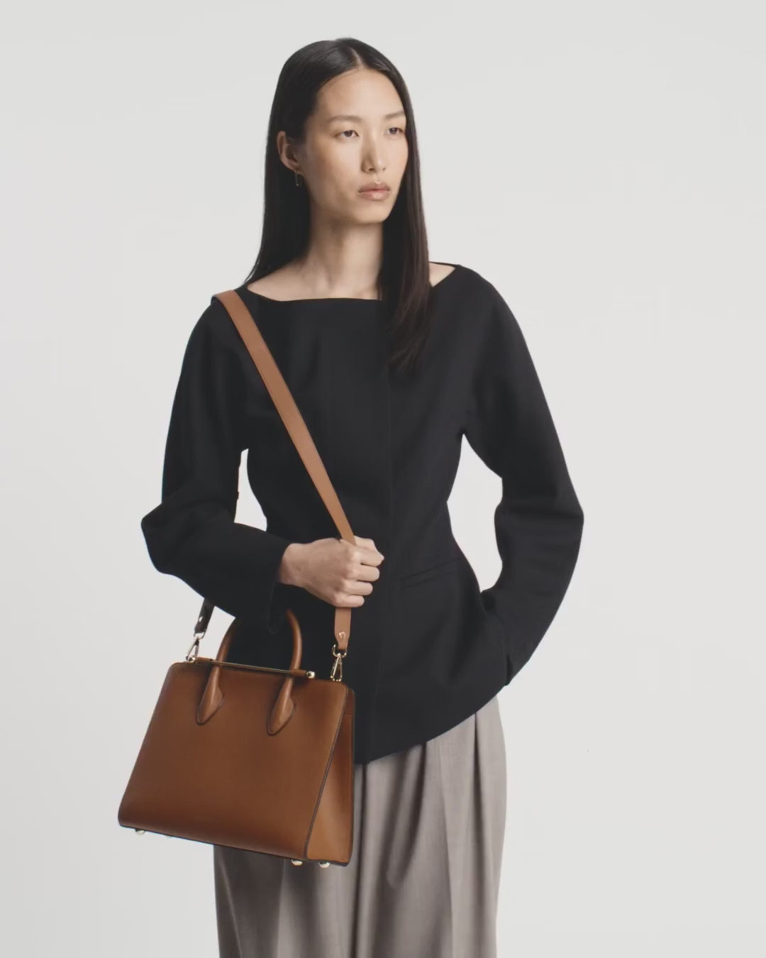 Midi Tote - Chestnut